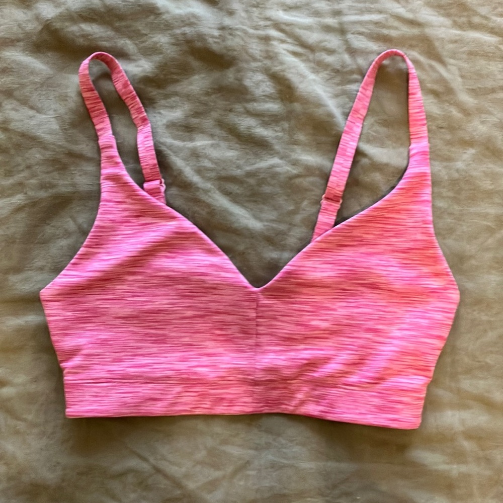 Outdoor Voices Wild Pink freeform bralette